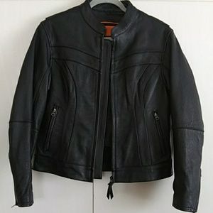 First Classic leather riding jacket.